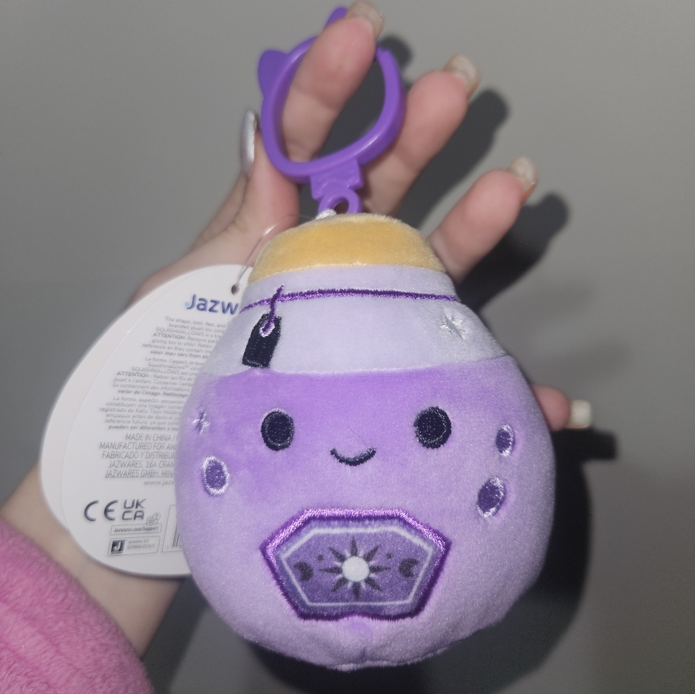 NWT Squishmallows Kensington The Purple Potion Halloween 3" Keychain
